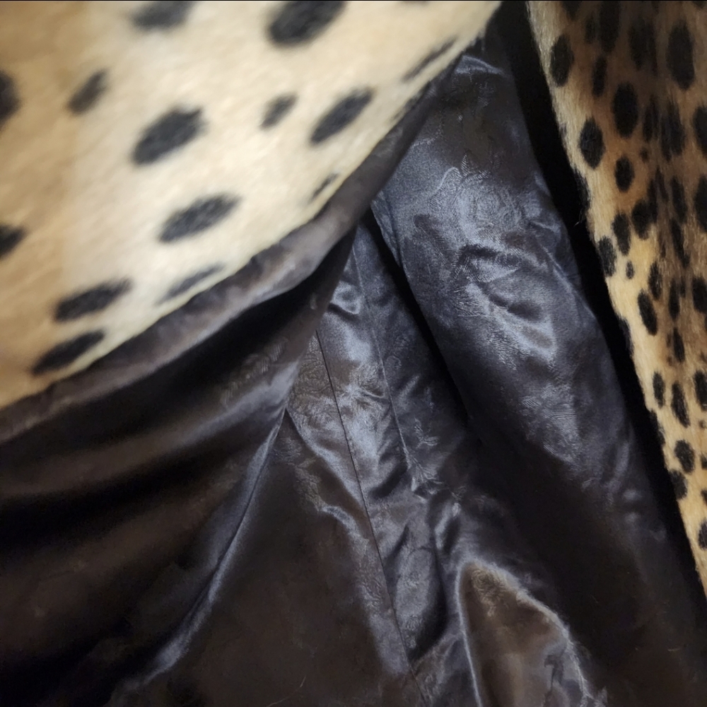 Vintage 60s/70s Faux Leopard Print Swing Coat 🖤 - Picture 12 of 12